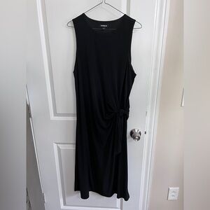 Express Black Sleeveless Sheath Midi Dress